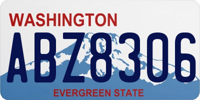WA license plate ABZ8306