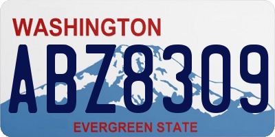 WA license plate ABZ8309