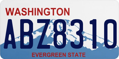 WA license plate ABZ8310