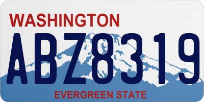 WA license plate ABZ8319