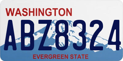 WA license plate ABZ8324