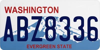 WA license plate ABZ8336