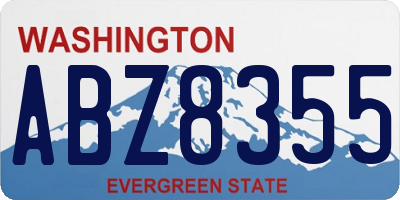 WA license plate ABZ8355