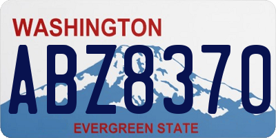 WA license plate ABZ8370