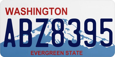 WA license plate ABZ8395