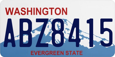 WA license plate ABZ8415