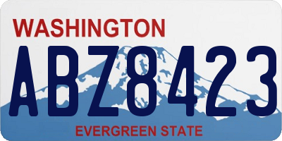 WA license plate ABZ8423
