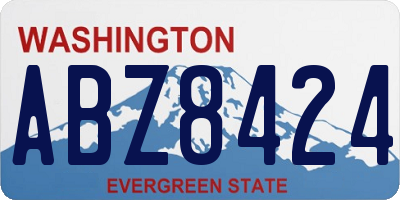 WA license plate ABZ8424
