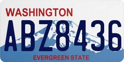 WA license plate ABZ8436