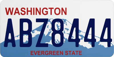 WA license plate ABZ8444