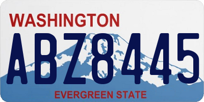 WA license plate ABZ8445