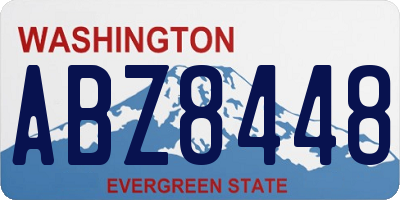 WA license plate ABZ8448