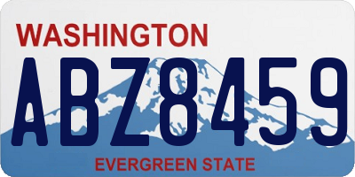 WA license plate ABZ8459