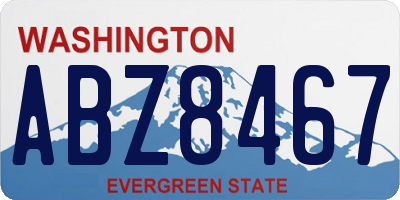 WA license plate ABZ8467