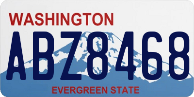 WA license plate ABZ8468
