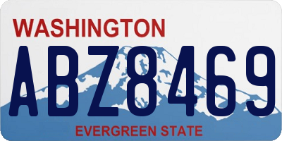 WA license plate ABZ8469