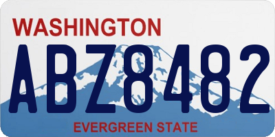 WA license plate ABZ8482
