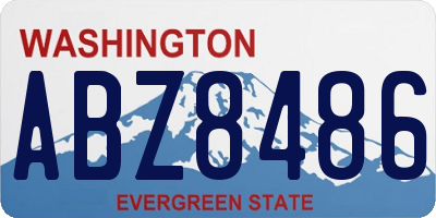 WA license plate ABZ8486