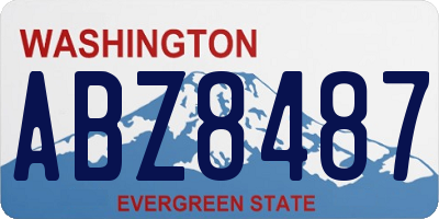 WA license plate ABZ8487