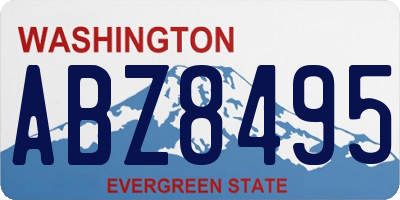 WA license plate ABZ8495