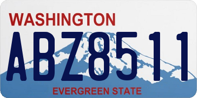 WA license plate ABZ8511