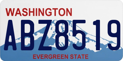 WA license plate ABZ8519