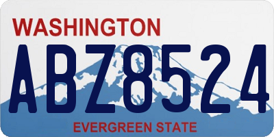 WA license plate ABZ8524