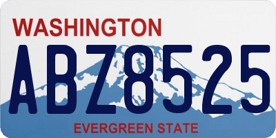WA license plate ABZ8525