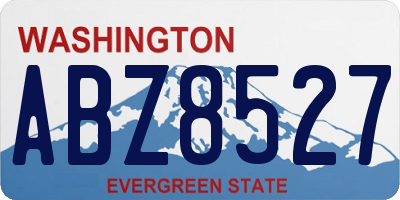 WA license plate ABZ8527