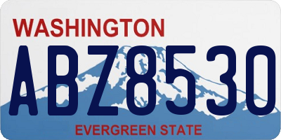 WA license plate ABZ8530
