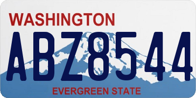 WA license plate ABZ8544