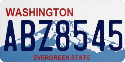 WA license plate ABZ8545