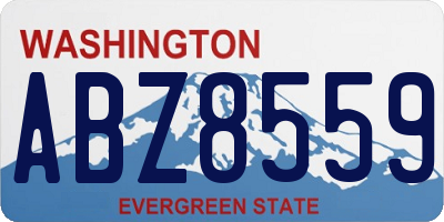 WA license plate ABZ8559