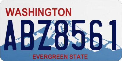 WA license plate ABZ8561