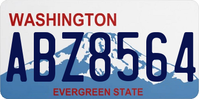 WA license plate ABZ8564
