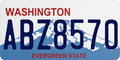 WA license plate ABZ8570