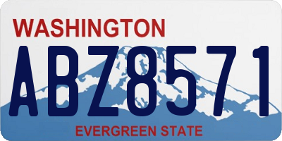 WA license plate ABZ8571