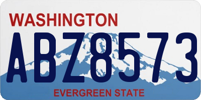 WA license plate ABZ8573