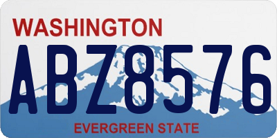 WA license plate ABZ8576