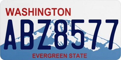 WA license plate ABZ8577