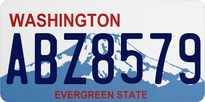WA license plate ABZ8579