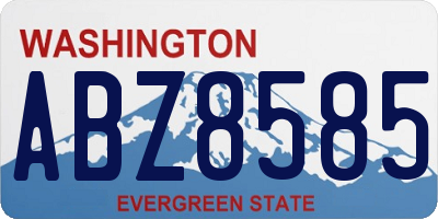 WA license plate ABZ8585
