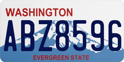 WA license plate ABZ8596