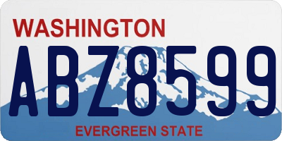 WA license plate ABZ8599