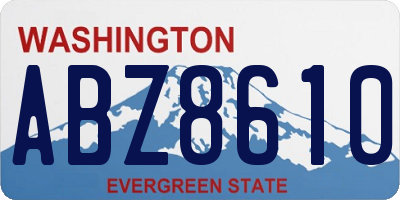 WA license plate ABZ8610