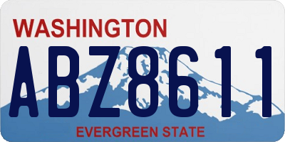 WA license plate ABZ8611