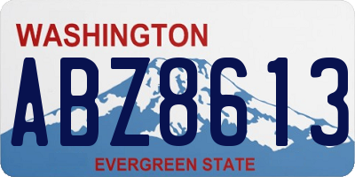 WA license plate ABZ8613