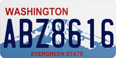 WA license plate ABZ8616