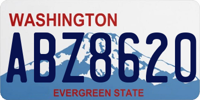 WA license plate ABZ8620
