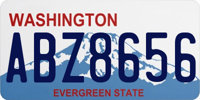 WA license plate ABZ8656
